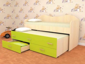 Кровать детская Нимфа двухместная 2.0 Венге/Дуб молочный в Алейске - alejsk.katalogmebeli.com | фото 2