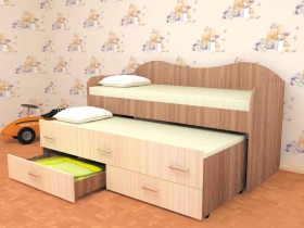 Кровать детская Нимфа двухместная 2.0 Венге/Дуб молочный в Алейске - alejsk.katalogmebeli.com | фото 3