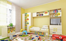 Детская комната Клаксон (Бежевый/корпус Клен) в Алейске - alejsk.katalogmebeli.com | фото 2