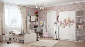 Детская комната Совушки (Белый/корпус Выбеленное дерево) в Алейске - alejsk.katalogmebeli.com | фото 5