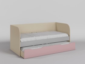 Диван-кровать Грэйси (Розовый/Серый/корпус Клен) в Алейске - alejsk.katalogmebeli.com | фото 1