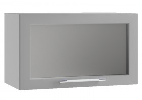 Гарда ПГС 600 шкаф верхний горизонтальный со стеклом (Белый патина/корпус Серый) в Алейске - alejsk.katalogmebeli.com | фото