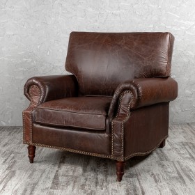Кресло кожаное Лофт Аристократ (ширина 1100 мм) в Алейске - alejsk.katalogmebeli.com | фото 1