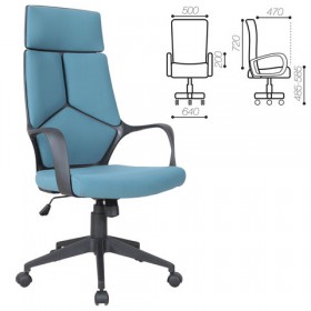 Кресло офисное BRABIX Prime EX-515 (голубая ткань) в Алейске - alejsk.katalogmebeli.com | фото 1