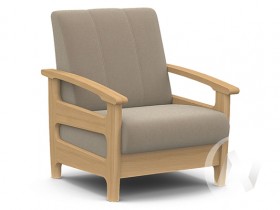 Кресло для отдыха Омега (бук лак/CATANIA LATTE) в Алейске - alejsk.katalogmebeli.com | фото 1
