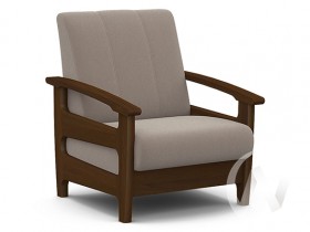 Кресло для отдыха Омега (орех лак/CATANIA COCOA) в Алейске - alejsk.katalogmebeli.com | фото
