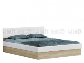 Кровать 1,4 спальня Фортуна (Дуб сонома/белый глянец) в Алейске - alejsk.katalogmebeli.com | фото