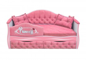 Кровать 160 серии Иллюзия 2 ящика 36 Розовый (мягкий бортик/подушки) в Алейске - alejsk.katalogmebeli.com | фото