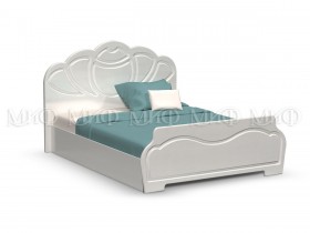 Кровать 1,6м Гармония (Белый/Белый глянец) в Алейске - alejsk.katalogmebeli.com | фото 1
