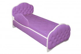 Кровать 170 Гармония 67 Светло-фиолетовый (мягкий бортик) в Алейске - alejsk.katalogmebeli.com | фото