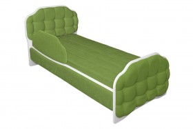 Кровать 190 Атлет Lux 76 Зелёный (мягкий бортик) в Алейске - alejsk.katalogmebeli.com | фото