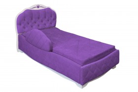 Кровать 190 Гармония Lux 32 Фиолетовый (мягкий бортик) в Алейске - alejsk.katalogmebeli.com | фото 1