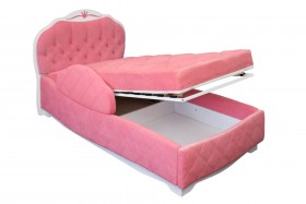 Кровать 190 Гармония Lux 36 Розовый (мягкий бортик) в Алейске - alejsk.katalogmebeli.com | фото 2