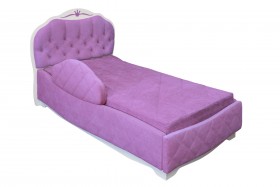 Кровать 190 Гармония Lux 67 Светло-фиолетовый (мягкий бортик) в Алейске - alejsk.katalogmebeli.com | фото