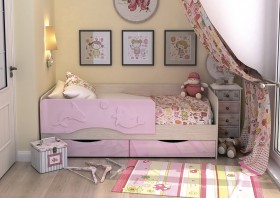 Кровать Алиса КР-812 1,6 Белфорд/Розовый металлик в Алейске - alejsk.katalogmebeli.com | фото 2