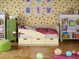 Кровать Бабочки 1,6м (Ваниль матовый) в Алейске - alejsk.katalogmebeli.com | фото