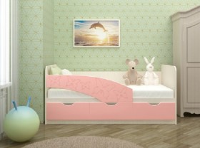 Кровать Бабочки 1,8м (Розовый металлик) в Алейске - alejsk.katalogmebeli.com | фото