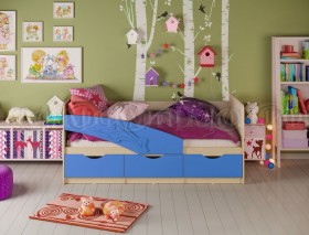 Кровать детская 1,6м Дельфин (Синий матовый) в Алейске - alejsk.katalogmebeli.com | фото