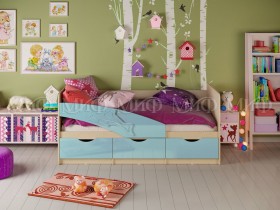 Кровать детская 1,8м Дельфин (Голубой матовый) в Алейске - alejsk.katalogmebeli.com | фото