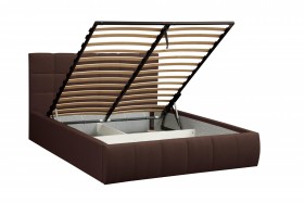 Кровать "Диана" ш. 1600 (Н=1010мм) (жаккард шоколад) в Алейске - alejsk.katalogmebeli.com | фото