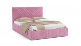 Кровать Гамма ш. 1400 (с основанием для хранения) (велюр тенерифе розовый) в Алейске - alejsk.katalogmebeli.com | фото