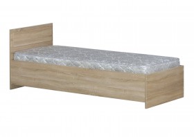 Кровать одинарная 800-2 без матраса (прямые спинки) Дуб Сонома в Алейске - alejsk.katalogmebeli.com | фото
