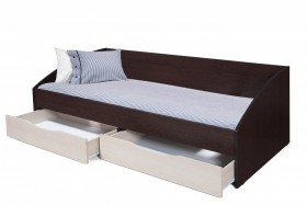 Кровать одинарная "Фея - 3" (симметричная) New (венге / вудлайн кремовый / ДВПО: белый) в Алейске - alejsk.katalogmebeli.com | фото 3