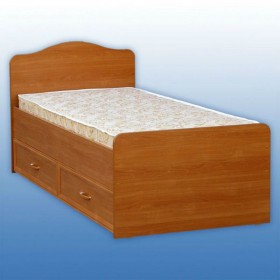Кровать одинарная 800-2 без матраса (прямые спинки) Дуб Сонома в Алейске - alejsk.katalogmebeli.com | фото 2