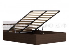 Кровать с подъемным механизмом Нэнси 1,4м (Венге/белый глянец) в Алейске - alejsk.katalogmebeli.com | фото