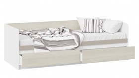 Кровать «Сканди» с 2 ящиками Дуб Гарден/Белый/Глиняный серый в Алейске - alejsk.katalogmebeli.com | фото 2