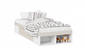 Кровать «Сканди» с ящиком Дуб Гарден/Белый в Алейске - alejsk.katalogmebeli.com | фото 1