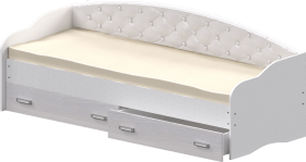Кровать Софа-8 с мягкой спинкой (900х1900) Белый в Алейске - alejsk.katalogmebeli.com | фото