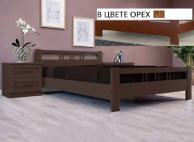 Кровать Вероника-3 из массива сосны 900*2000 Орех в Алейске - alejsk.katalogmebeli.com | фото 6