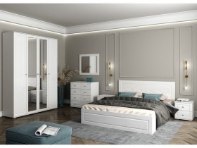 Модульная спальня Барселона (Белый/Белый глянец) в Алейске - alejsk.katalogmebeli.com | фото