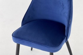 Набор стульев Милан 2 шт (синий велюр/черный) в Алейске - alejsk.katalogmebeli.com | фото 2