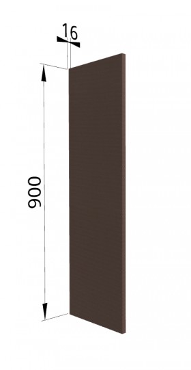 Панель торцевая ВП Квадро (для шкафа верхнего высокого) Шоколад кожа в Алейске - alejsk.katalogmebeli.com | фото