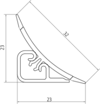 Плинтус LB-23, L=3000мм, умбрия темная в Алейске - alejsk.katalogmebeli.com | фото 2