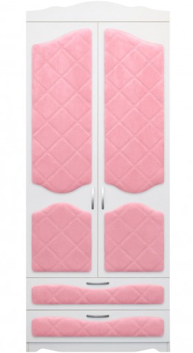 Шкаф 2-х створчатый с ящиками серии Иллюзия 36 Светло-розовый в Алейске - alejsk.katalogmebeli.com | фото