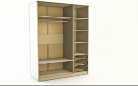 Шкаф 3-х створчатый с ящиками Бэлла (Выбеленное дерево/Белый) в Алейске - alejsk.katalogmebeli.com | фото 3