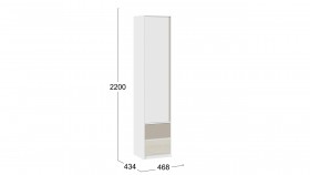 Шкаф для белья комбинированный «Сканди» Дуб Гарден/Белый/Глиняный серый в Алейске - alejsk.katalogmebeli.com | фото 3