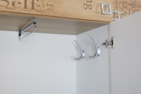 Шкаф для одежды «Оксфорд» (Ривьера/Белый с рисунком) в Алейске - alejsk.katalogmebeli.com | фото 7
