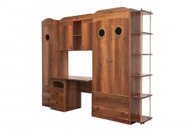 Шкаф комбинированный для одежды «Навигатор» (Дуб Каньон) в Алейске - alejsk.katalogmebeli.com | фото 5