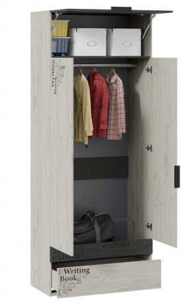 Шкаф комбинированный для одежды «Оксфорд-2» в Алейске - alejsk.katalogmebeli.com | фото 2