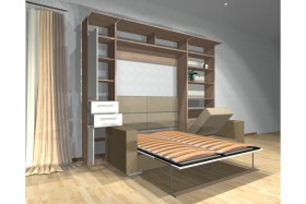 Шкаф-кровать с диваном Каролина в Алейске - alejsk.katalogmebeli.com | фото 3