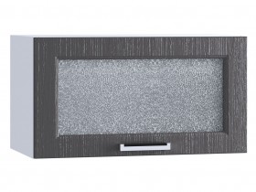 Шкаф верхний горизонтальный со стеклом 600, ШВГС 600 (Клен серый/корпус белый) в Алейске - alejsk.katalogmebeli.com | фото