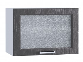 Шкаф верхний горизонтальный со стеклом 609, ШВГС 609 (Клен серый/корпус белый) в Алейске - alejsk.katalogmebeli.com | фото