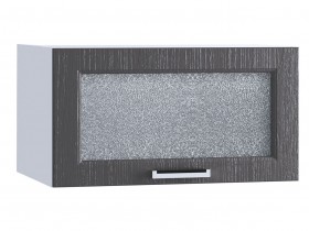 Шкаф верхний горизонтальный со стеклом 610, ШВГС 610 (Клен серый/корпус белый) в Алейске - alejsk.katalogmebeli.com | фото