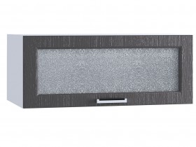 Шкаф верхний горизонтальный со стеклом 810, ШВГС 810 (Клен серый/корпус белый) в Алейске - alejsk.katalogmebeli.com | фото