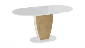 Стол обеденный «Монреаль» Тип 1 (Белый глянец/Бунратти) в Алейске - alejsk.katalogmebeli.com | фото 2