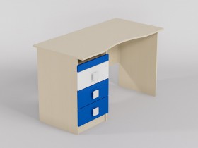 Стол (столешница с выемкой) Скай люкс (Синий/Белый/корпус Клен) в Алейске - alejsk.katalogmebeli.com | фото 1